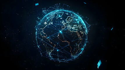 Obraz premium Abstract Digital Globe Representation