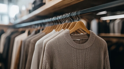 Stylish Suits Displayed in a Modern Retail Store