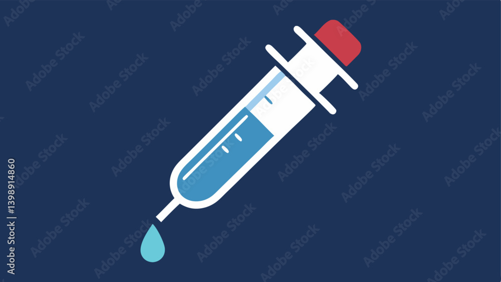 Aufkleber stimulating factor an icon representing a syringe or dropper with a glowing effect to symbolize the 