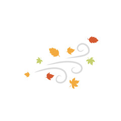 autumn leaves blowing in the wind