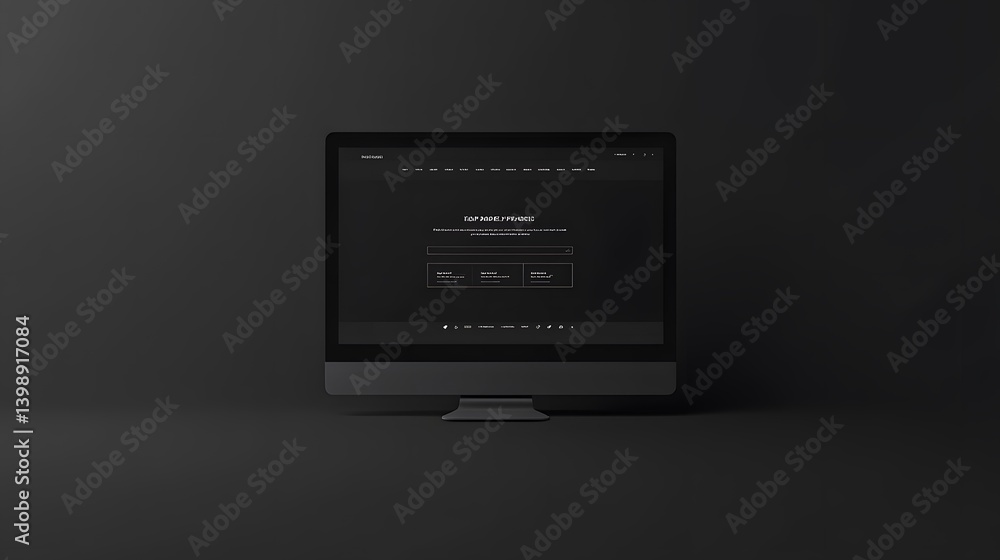Aufkleber a sleek computer with a minimalist design, bathed in subtle light. the screen displays a clean inter