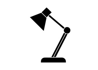 minimalist desk lamp icon dark gray and blue colo