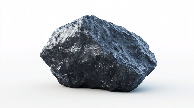 Close-up view of raw dysprosium mineral with contrasting textures surrounded by pure white space