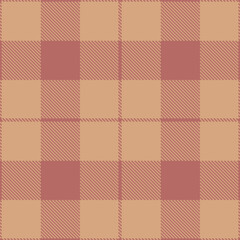 Elegant Muted pinkish brown & Muted pinkish tan Seamless Tartan Fabric Design