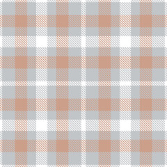Vibrant silver Seamless Tartan with Mellow white accents Fabric Design