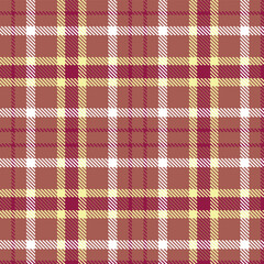 Elegant Seamless Tartan featuring Dusty pinkish brown and Rich purple red Fabric Design