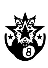 billard loup garou logo sport club boule 8 noire