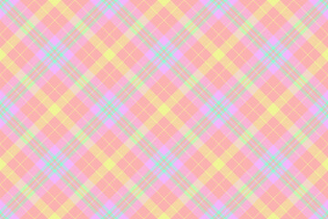 Delicate pastel plaid pattern. Soft, springlike colors create a cheerful and optimistic mood. Perfect for textile designs, websites, or branding projects needing a gentle and feminine touch.