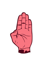 main stop faire signe