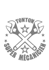 tonton super mecanicien cle molette logo