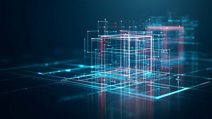 Abstract Digital Technology Design Illustration