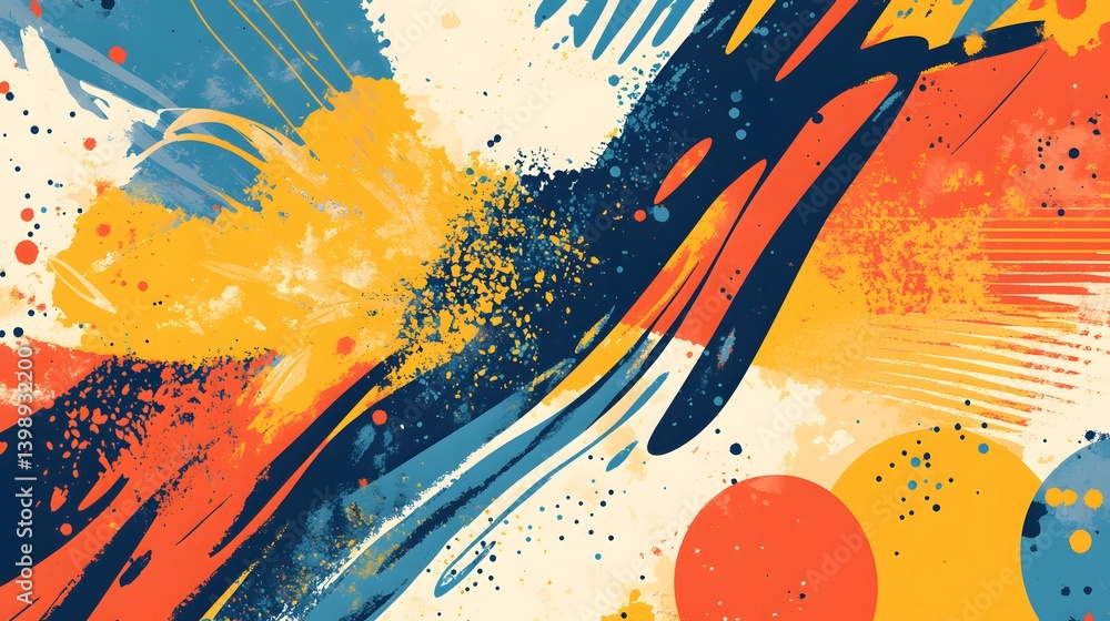 Poster vibrant abstract background with splashes of color, a burst of creativity with abstract textures. th