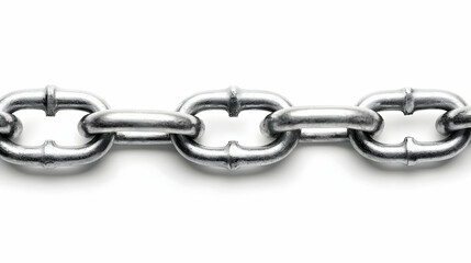 Obraz premium Metal Chain Links Isolated On White
