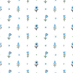 Seamless Spring Floral Pattern for Baby Fabric