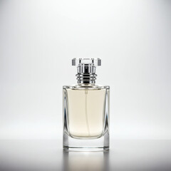 Elegant Perfume Bottle Clear Glass Fragrance Container with Silver Cap