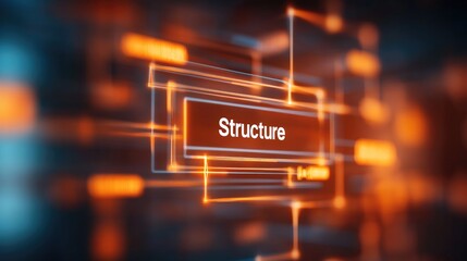 Abstract Digital Structure Network Design Technology Background