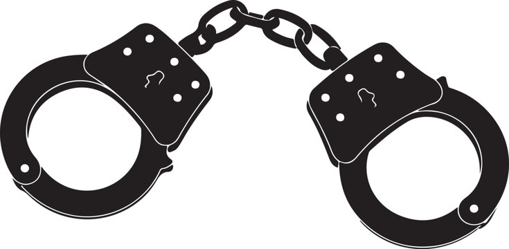 Police handcuffs vector icon. filled flat sign for mobile concept and web design. Handcuff glyph icon. Symbol, logo illustration. Vector graphics.