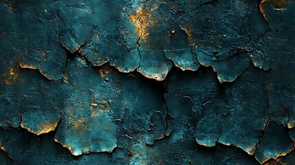 A dark grunge texture with deep cracks and subtle metallic sheen, featuring a moody, distressed surface with soft directional lighting, perfect for copy space.