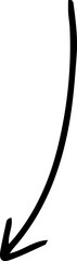 hand drawn arrow down