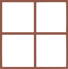 Simple wooden window frame