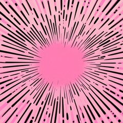 Obraz premium Baby pink pop art background in retro comic style with halftone dots design 