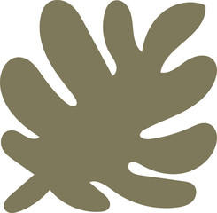 Abstract Leaf Silhouette