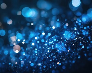 Abstract blue bokeh background