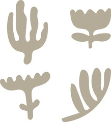 Abstract Botanical Shapes