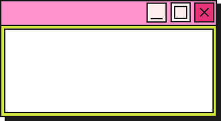 Lined Retro UI Internet Browser Pop up