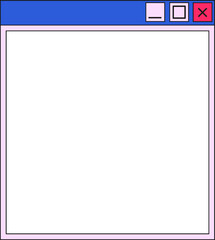 Lined Retro UI Frame Pop up Computer