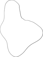 Fototapeta premium Hand Drawn Abstract Line Geometric Shape Wavy