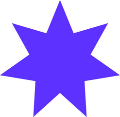 Minimalist Retro Star Sticker Shape Geometric Frame Illustration