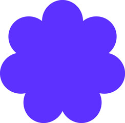 Minimalist Retro Flower Sticker Shape Geometric Frame Illustration