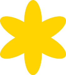 Minimalist Retro Flower Sticker Shape Geometric Frame Illustration