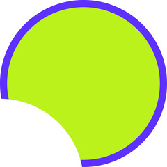 Minimalist Retro Circle Sticker Shape Geometric Illustration