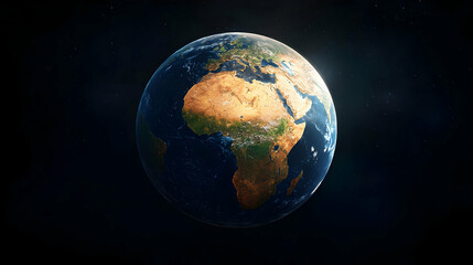 Pixelated Earth Globe in Space