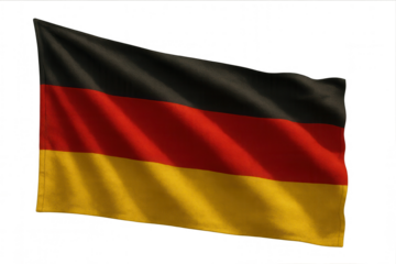 German flag waving with transparent background