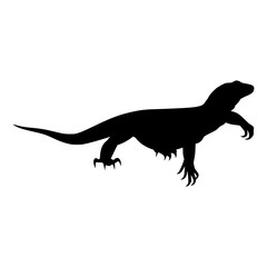 Black Gecko Silhouette Vector Graphic