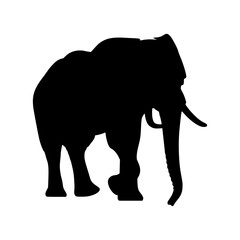 Obraz premium Elephant Silhouette Vector Graphic