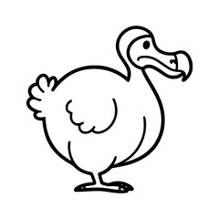 Fototapeta premium Dodo Bird Illustration - Line Art
