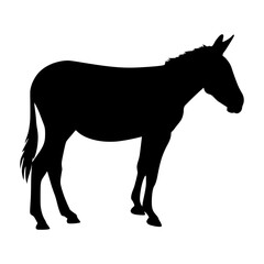 Obraz premium Donkey Silhouette Vector Illustration