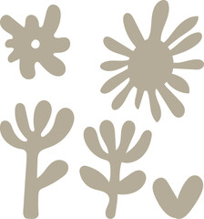 Obraz premium Abstract Botanical Shapes Collection