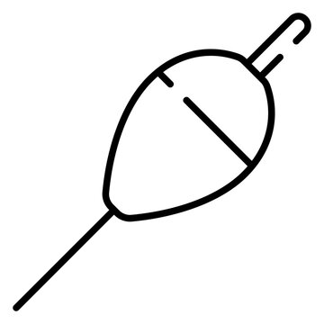 recommend clip art: Fishing float, bobber black line icon
