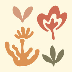 Abstract Botanical Silhouettes Sticker