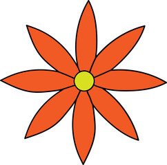 Retro Groovy Flower Blossom 70s