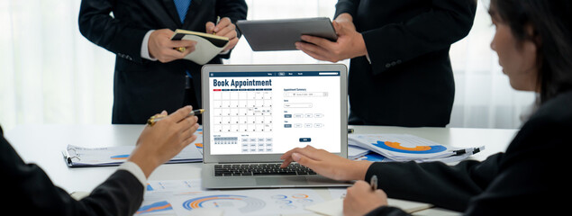 Online applointment booking calendar for brisk regristration on the internet website