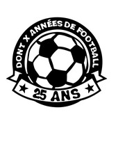 Obraz premium 25 ans anniversaire football annee logo