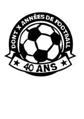 Obraz premium 40 ans anniversaire football annee logo