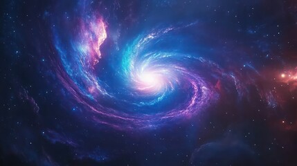 Fototapeta premium Abstract nebula colors space galaxy