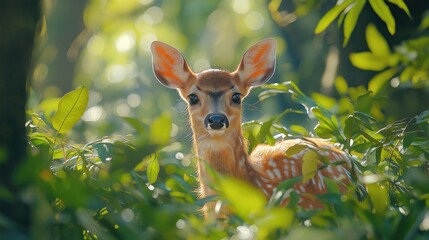 Fawn in Lush Forest (1)